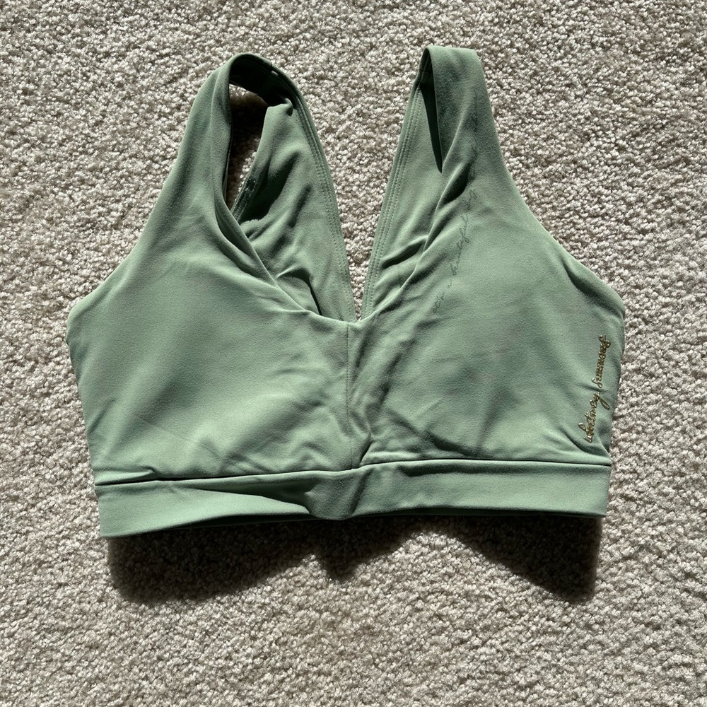 Whitney Simmons X Gymshark V2 Sports Bra (Moss)